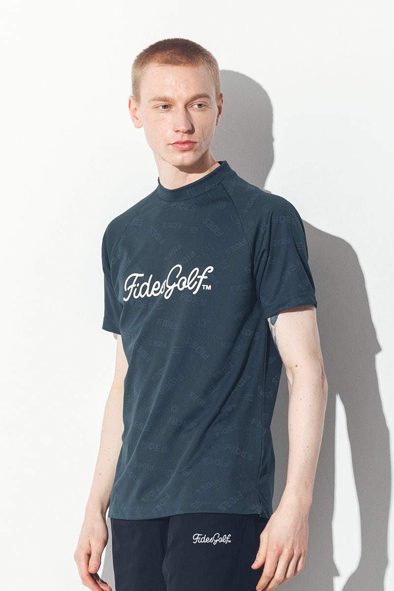 JACQUARD MOCK NECK S/S – FIDES