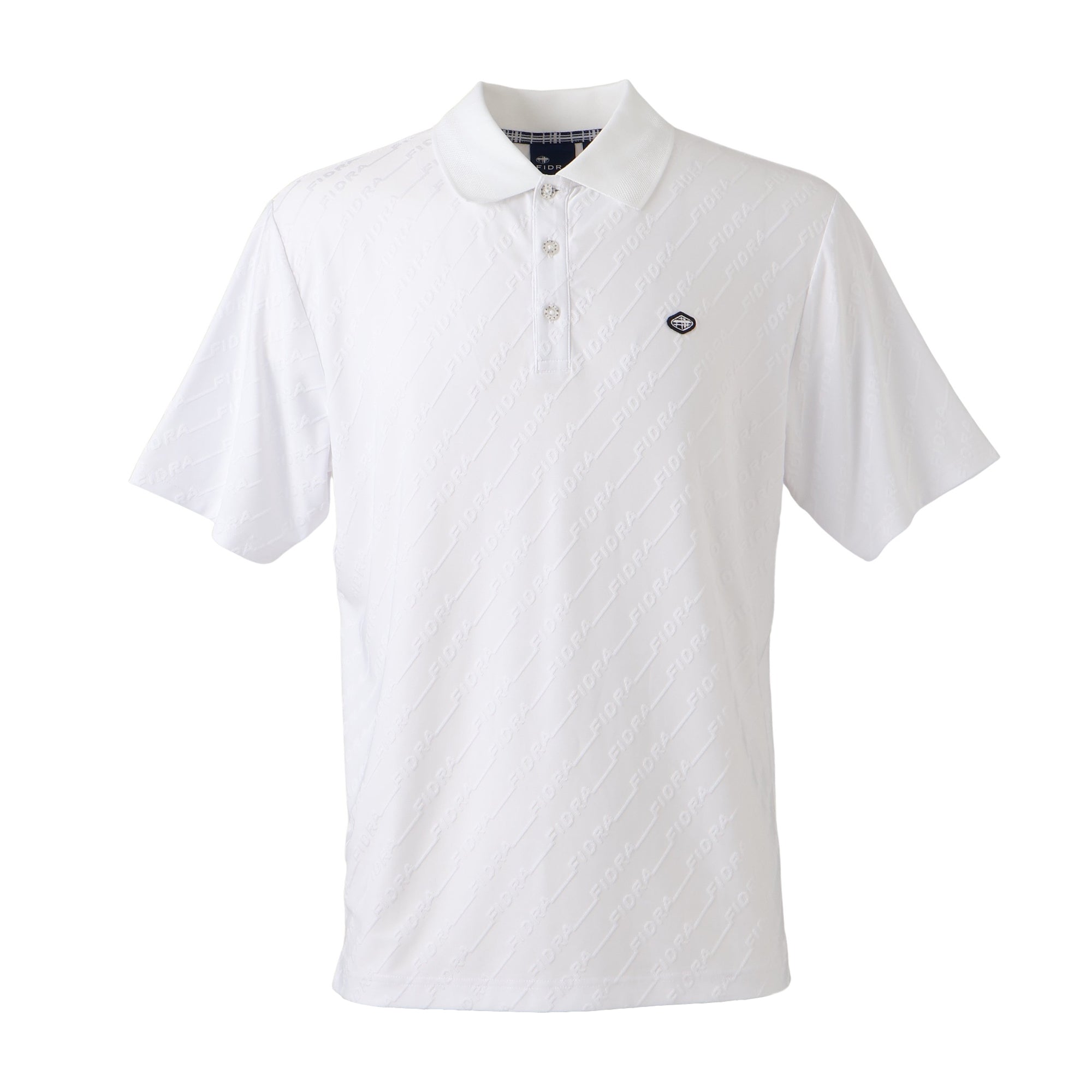 バイヤスジャガードポロ【メンズ】ホワイト – FIDRA
