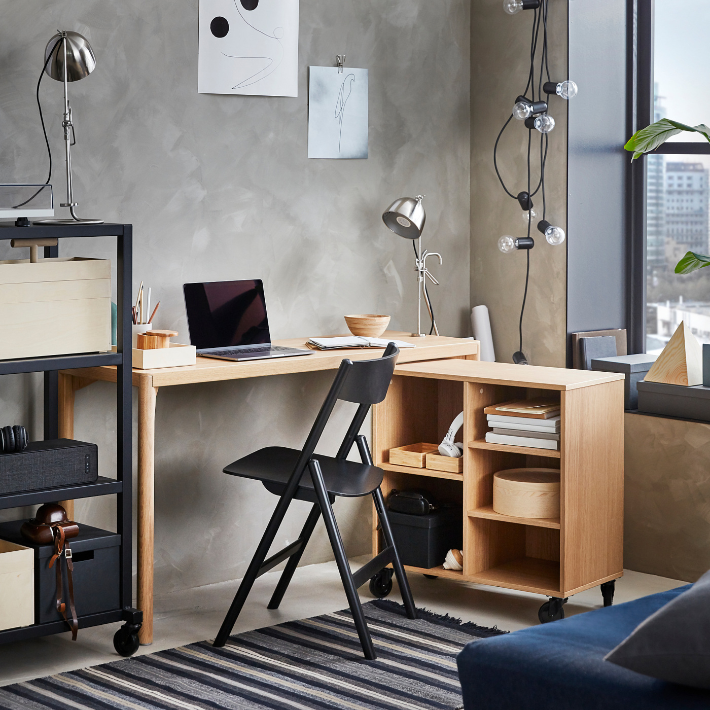 RÅVAROR console table oak veneer - IKEA