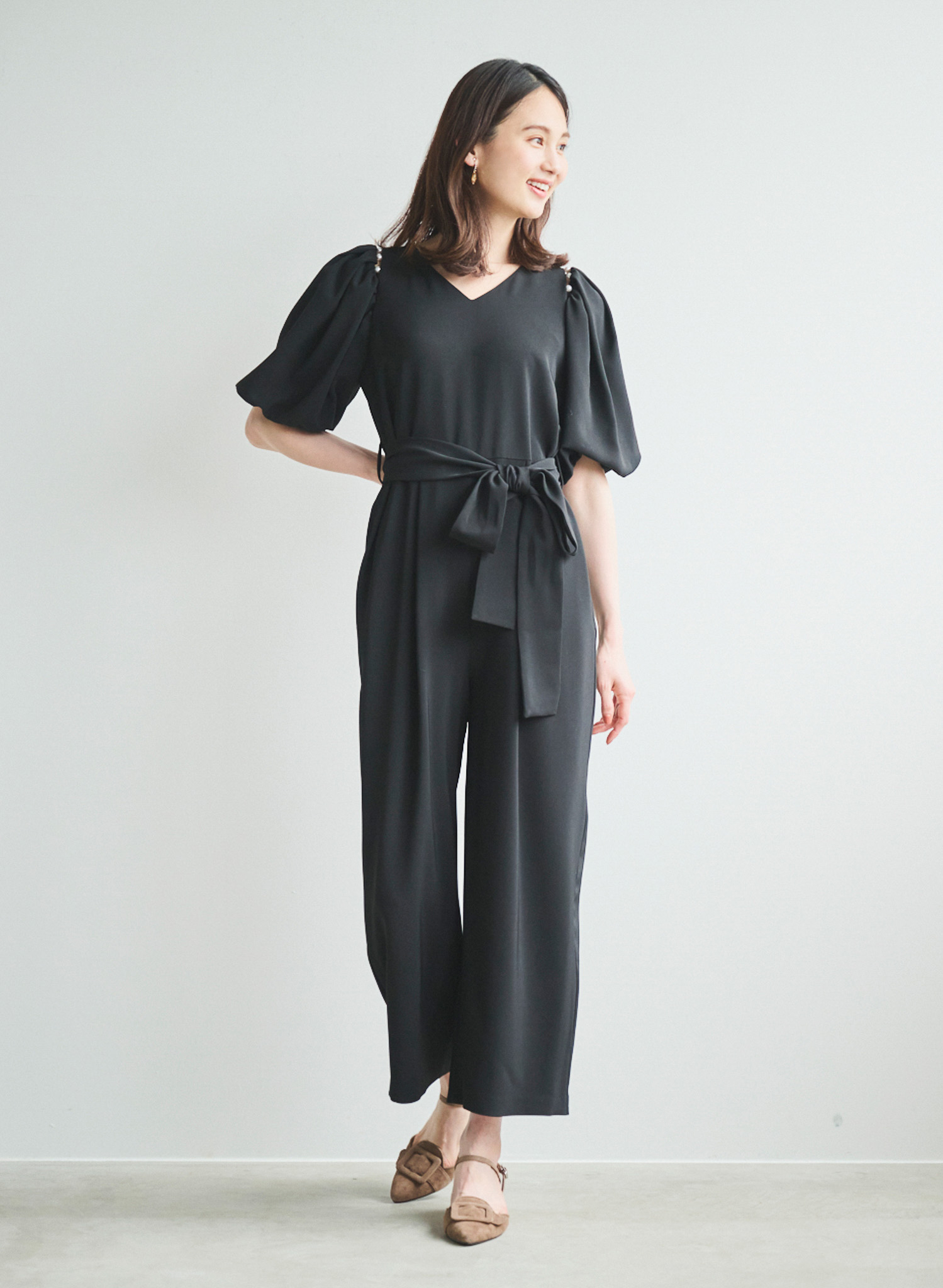 試着のみ】IENA upper hightsパフスリーブオールインワン36 IENA