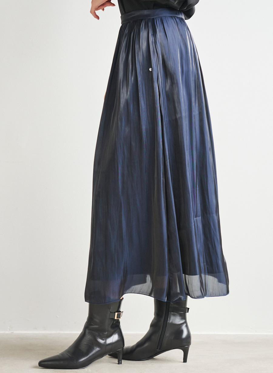 グロッシーサテンギャザ−スカート｜LOUNIE（ルーニィ）公式サイト