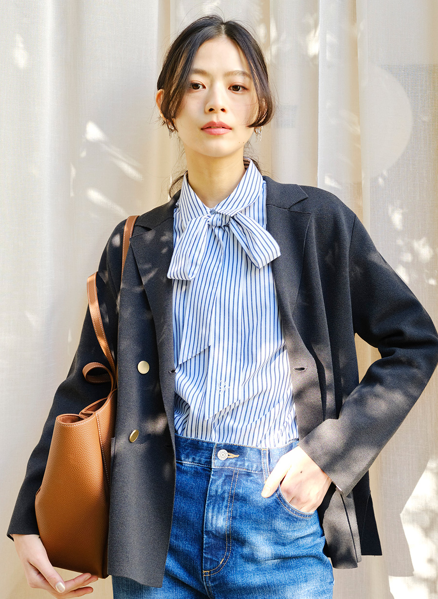 にゃん】【新品未使用】LOUNIE ポンチョアウター&ブラウス 今すぐ着