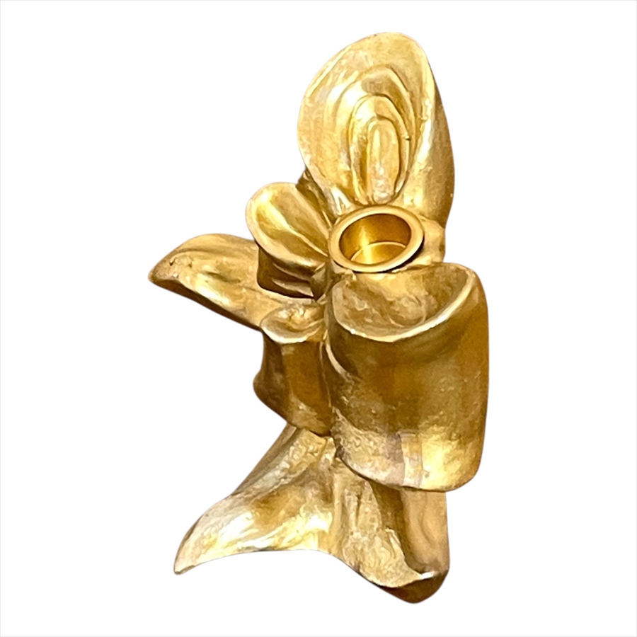 ゴールドリボンモチーフ クリスマス キャンドルスタンド