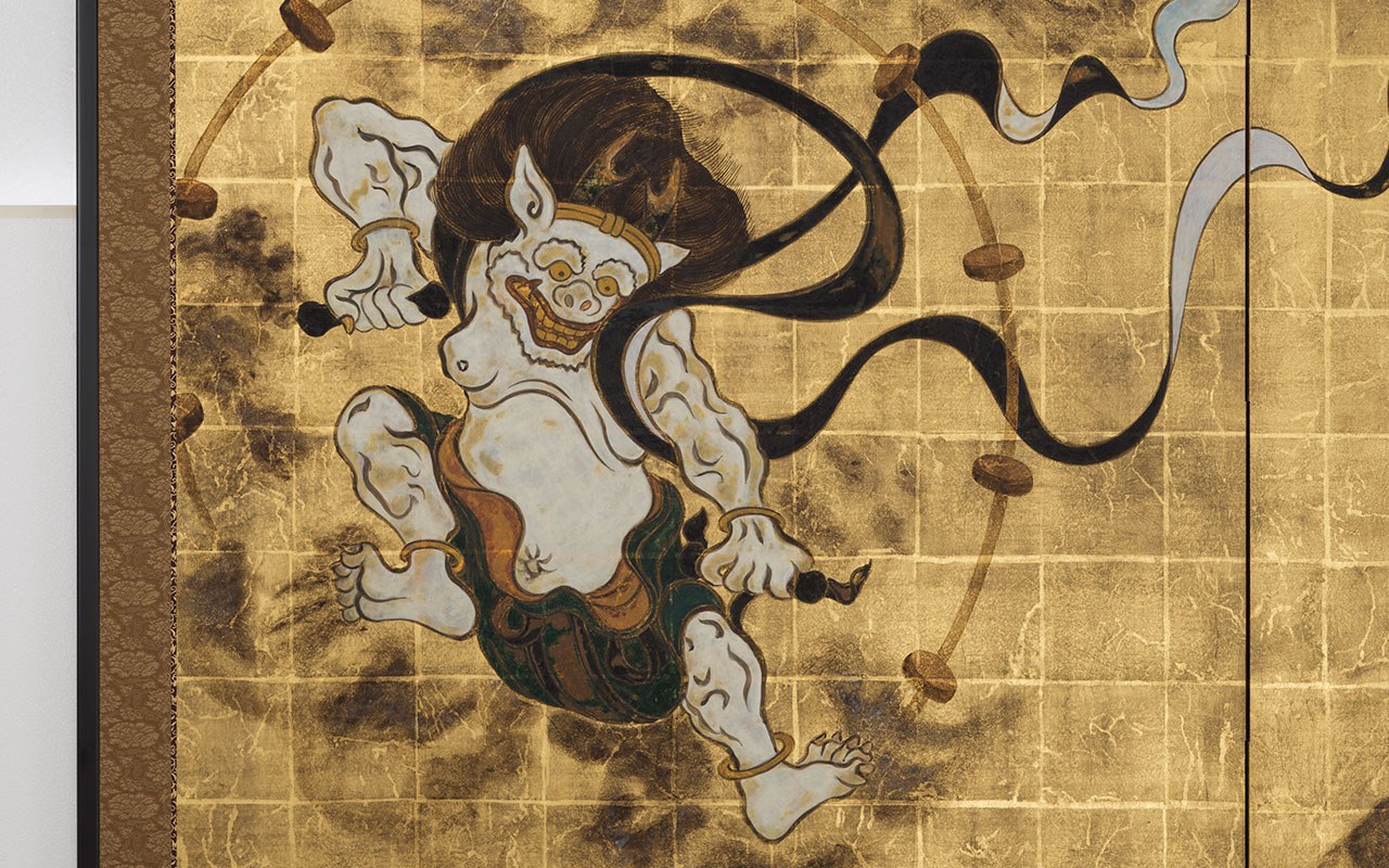 二曲一双屏風 風神雷神 | HAKUICHI BUSINESS｜日本らしい金箔のお土産