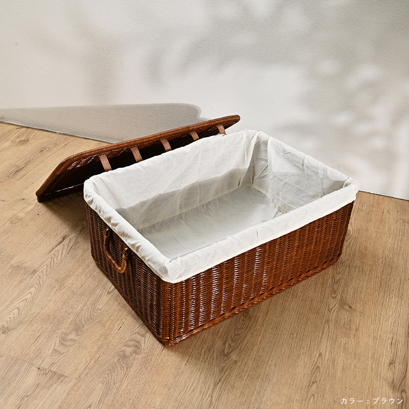 ラタン蓋付きバスケット Lサイズ GK520Lを激安で販売する京都の村田家具