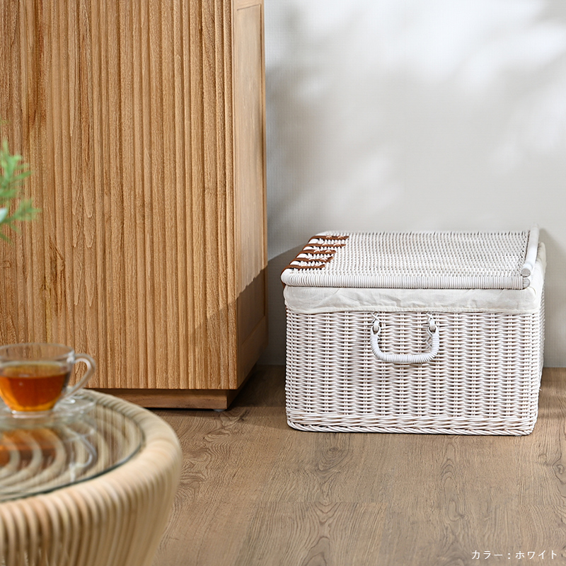 ラタン蓋付きバスケット Lサイズ GK520Lを激安で販売する京都の村田家具