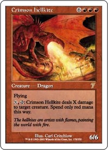 MTG【Foil】真紅のヘルカイト/Crimson Hellkite [7ED] Foil】《真紅の