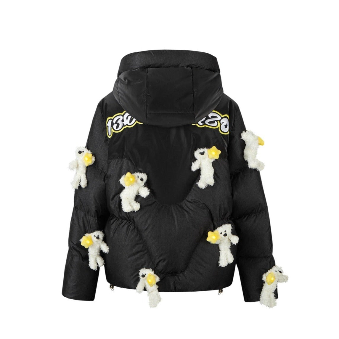 13DE MARZO Bear Star Luminous Down Jacket Black – Fixxshop