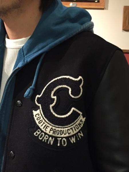 COOTIE 1st Place Jacket スタジャン 【Black×Black】 クーティ