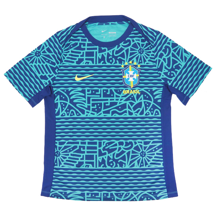 ブラジル代表 2024 ACDPR プレマッチトップ 半袖(ブルー×ターコイズ