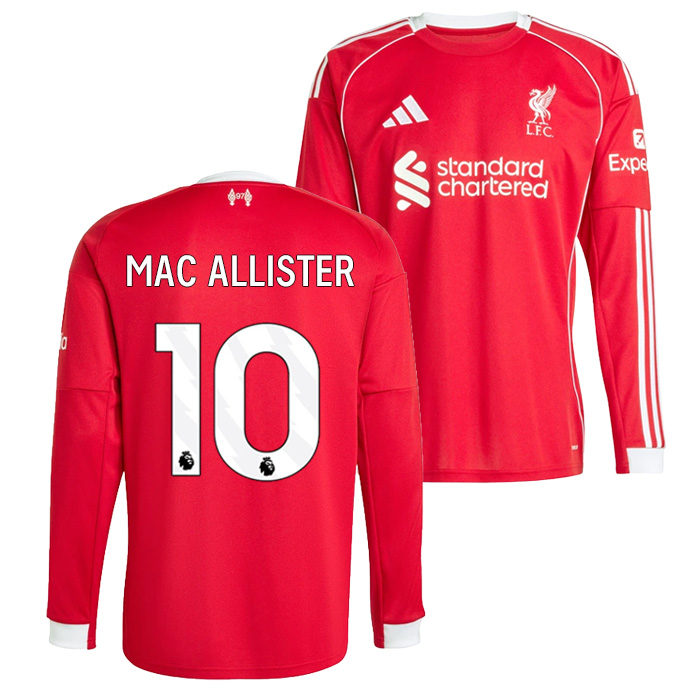 リバプール 25-26 ホーム 長袖 ユニフォーム No.10 マック・アリスター