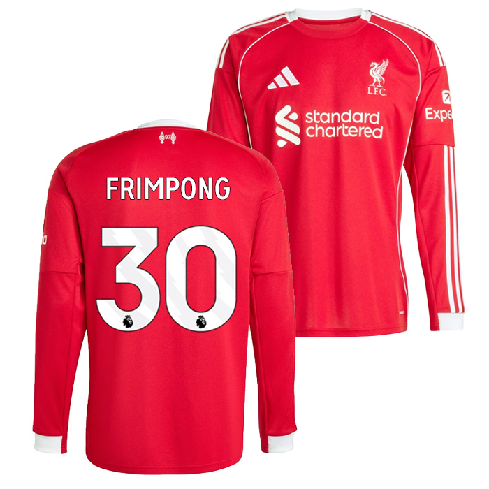 リバプール 25-26 ホーム 長袖 ユニフォーム No.30 フリンポン【adidas