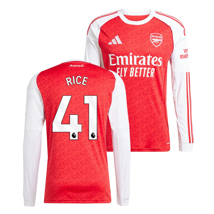 アーセナル 25-26 ホーム 長袖 ユニフォーム No.41 ライス【adidas