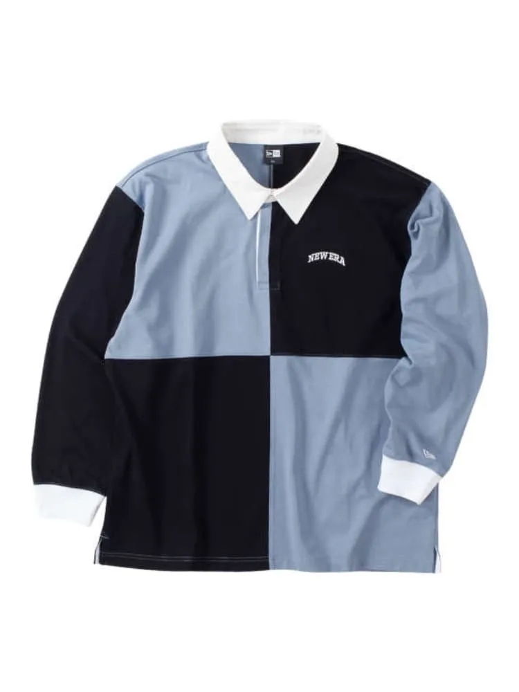 ブラック 【NEW ERA(ニューエラ)】ラガーブロック長袖シャツ