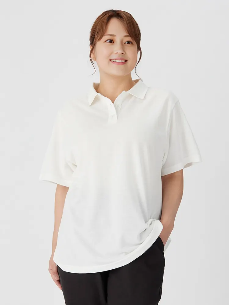 ネイビー 鹿の子半袖ポロシャツ | フォーエル公式通販