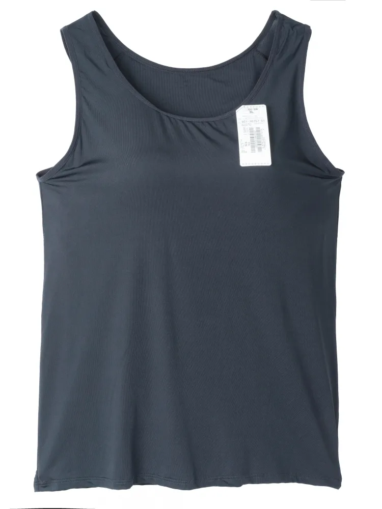 ブラック 接触冷感カップ付きタンクトップ | フォーエル公式通販