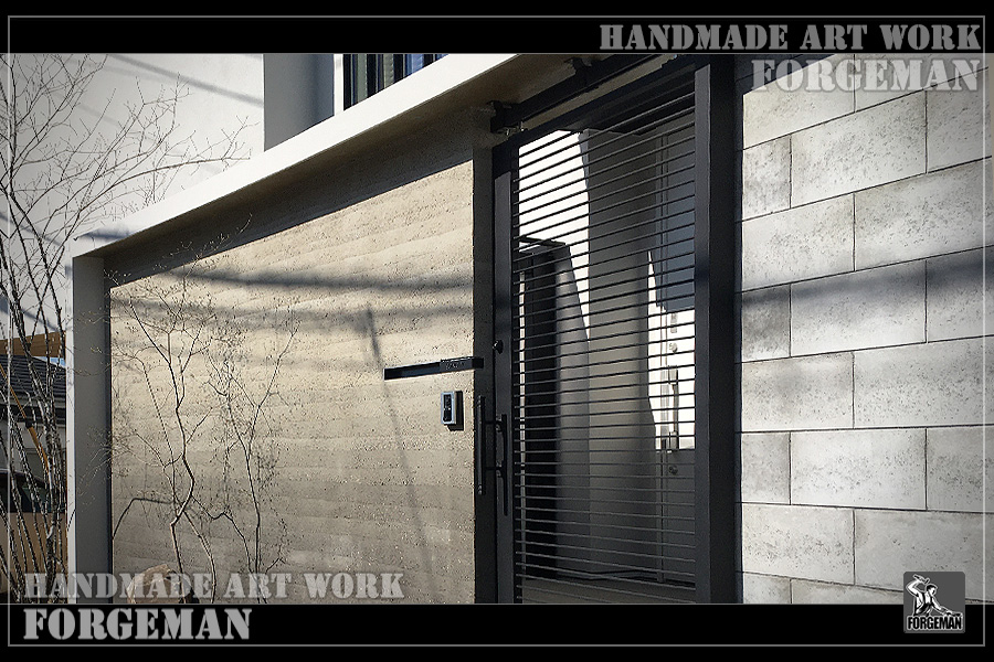 ◇アイアン製引戸門扉・アルミ製スライド式ドアのオーダーメイド製作