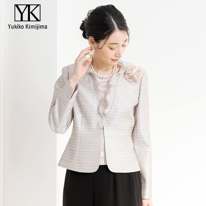 胸当て付きフォーマルジャケット 17号・ピンク｜東京ソワール