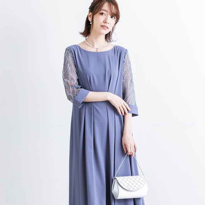 格子模様のパーティーバッグ ・シルバー｜東京ソワールオンラインストア