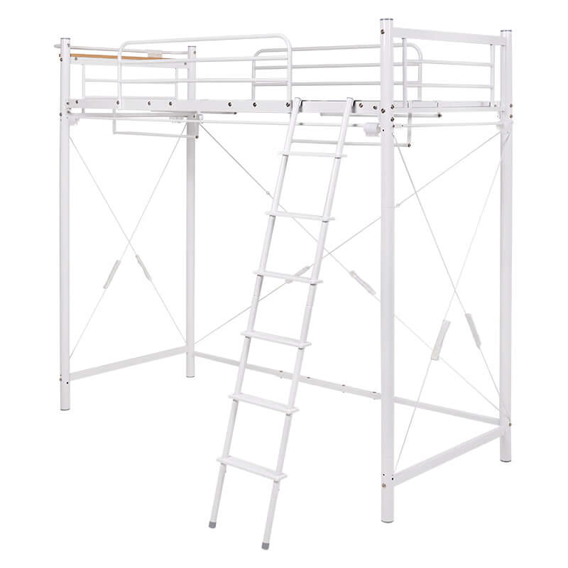 ロフトベッド ハイタイプ 高さ200cm以上 カーテン 携帯置き場 宮棚付き