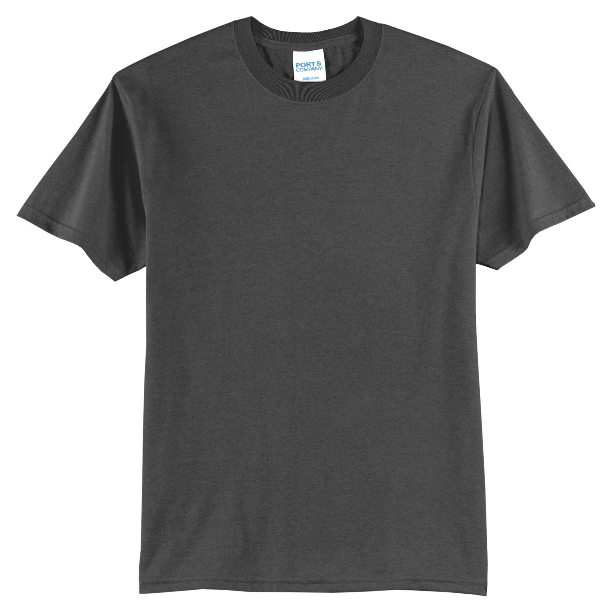 Port & Company PC55T Tall Core Blend Tee - Charcoal | Full Source