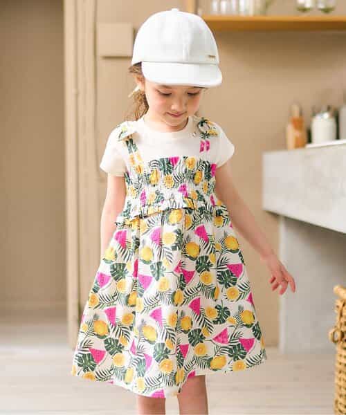 ☆SALE☆【リンク/ジュニア対応】チェック・サマーフルーツ柄