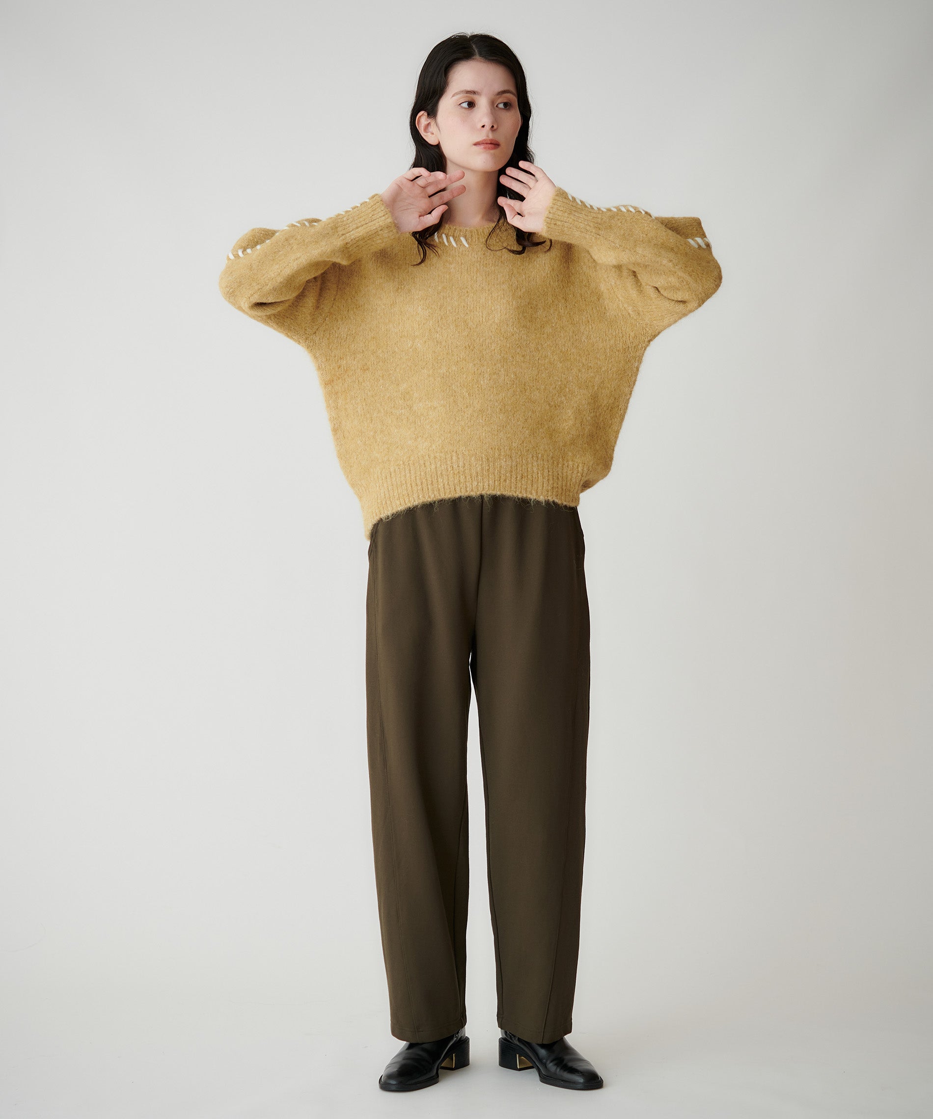 アルパカ混ハンドステッチニット – FACE SANS FARD