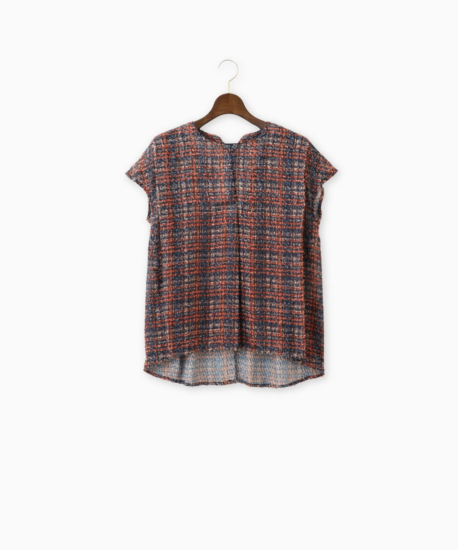 ツイードライクフレンチスリーブブラウス – FACE SANS FARD