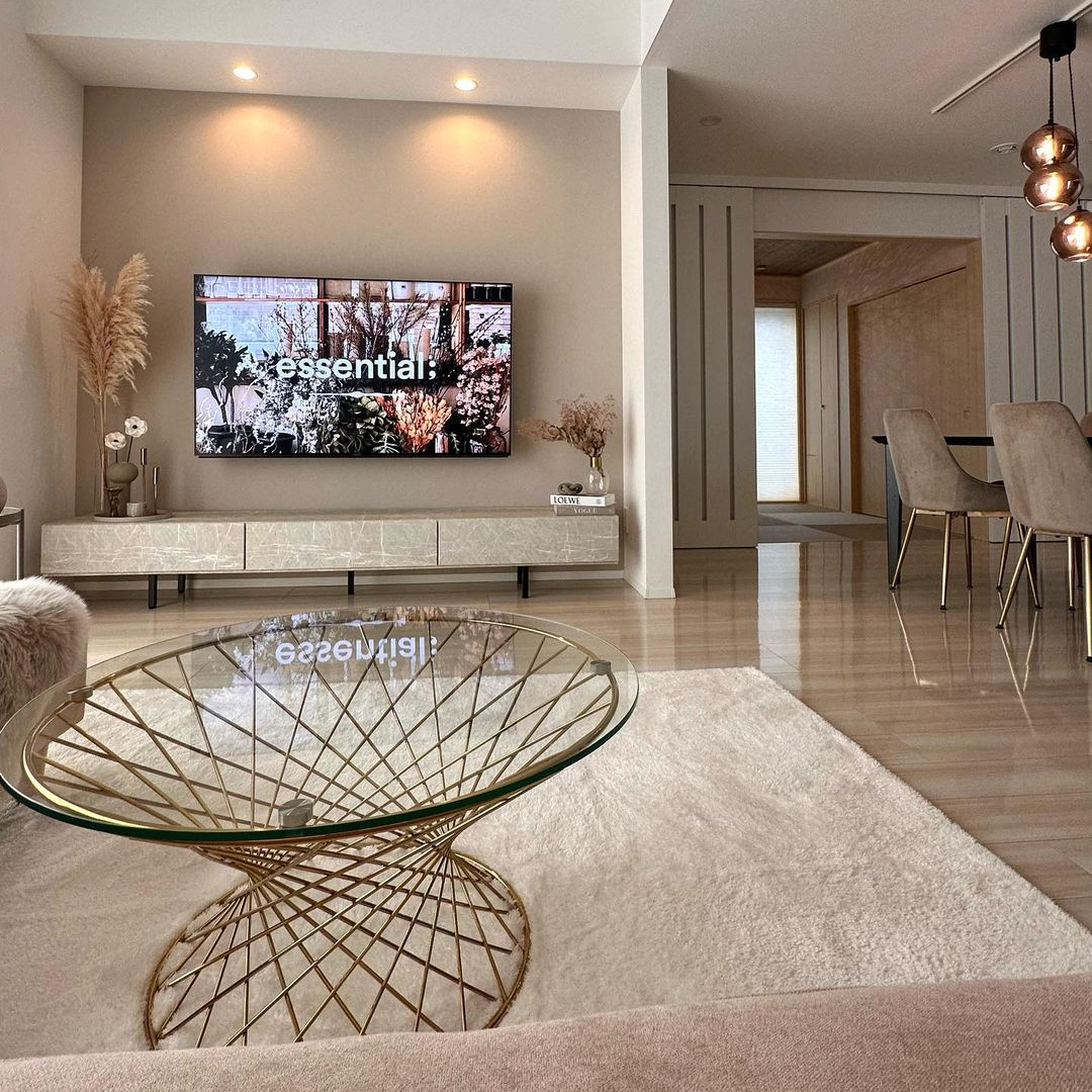 フランフラン サローネ コーヒーテーブル ガラステーブル クリア