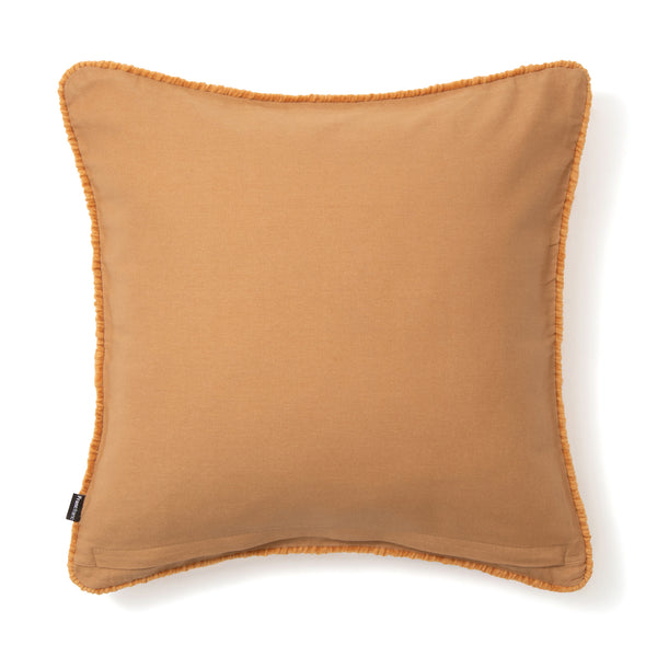 ギャザーパイピング クッションカバー 45×45 イエロー（086