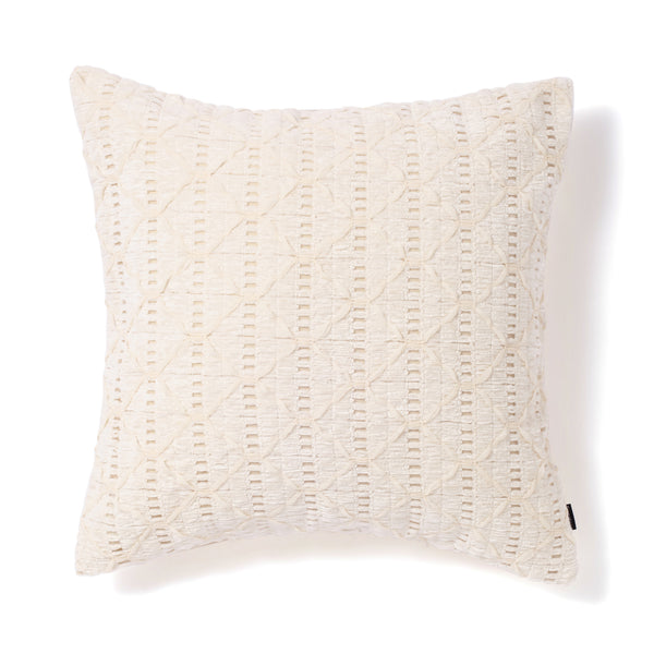 シェニールリボン クッションカバー 450×450 アイボリー（031