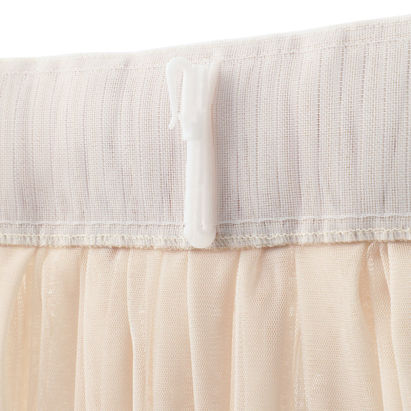 ダブルチュール レースカーテン H1780×W1000 ライトベージュ