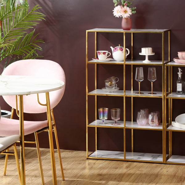 フランフラン シェルフ ゴールド レーヌ 2L ラック 大理石柄