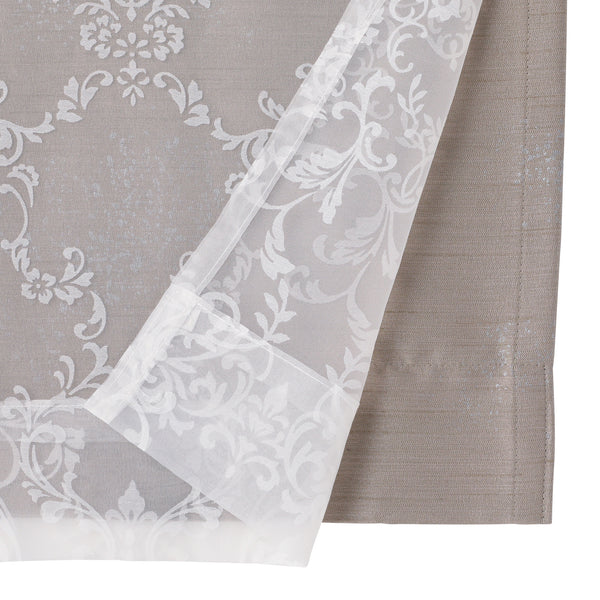 ブリス×ルシーラ ダブルカーテン H1350×W1000 ベージュ（レース