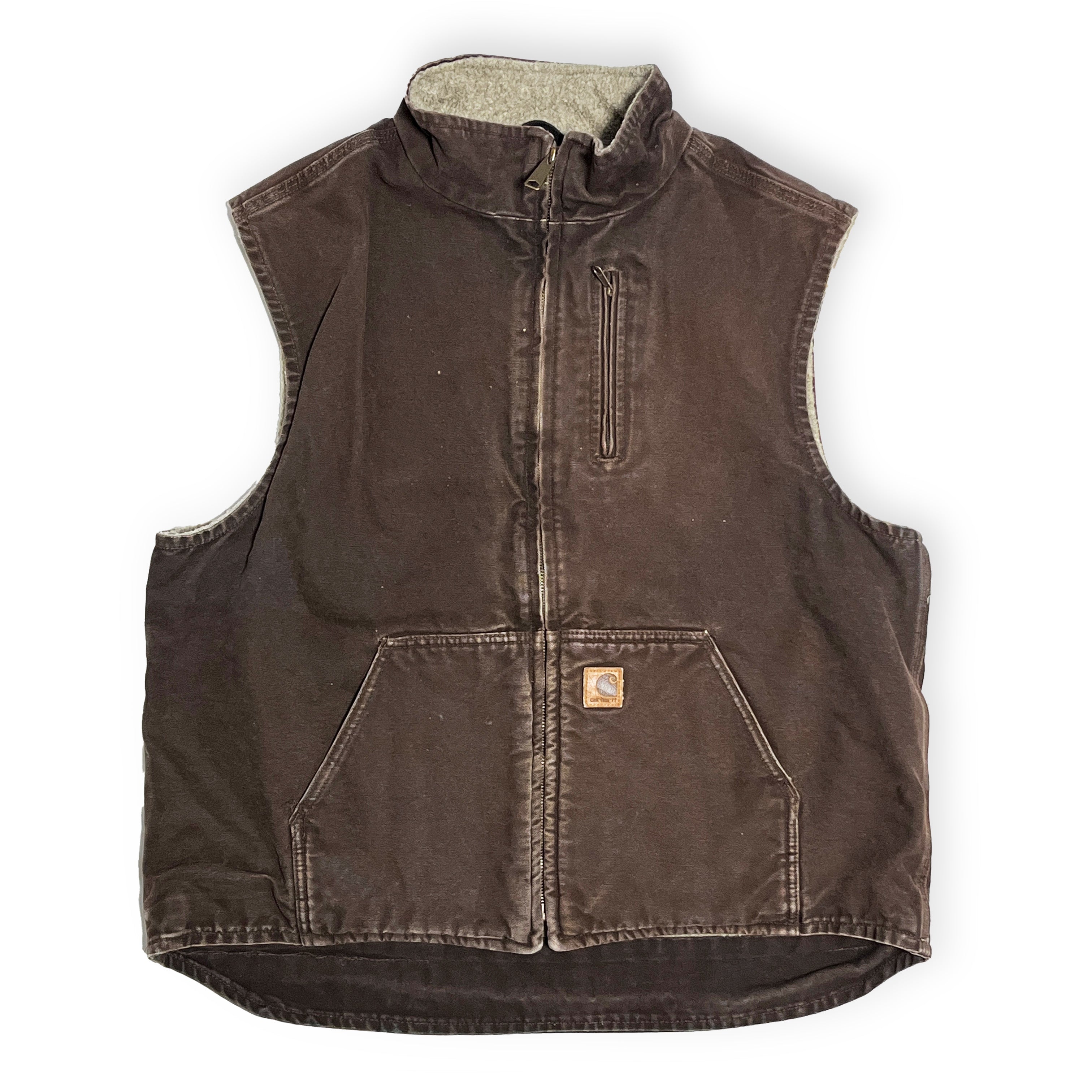 12 メキシコ製 Carhartt ダックベスト ボア ブラウン Size (XL) – frgeek