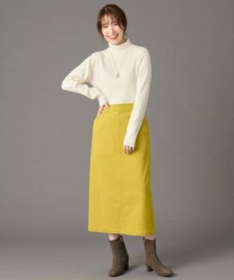 ANY(エニィ)の【ウエストゴム】裏起毛ハイストレッチタイトスカート