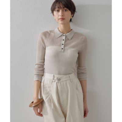 Whim Gazette(ウィム ガゼット)の【THE PAUSE】シアーポロニット通販