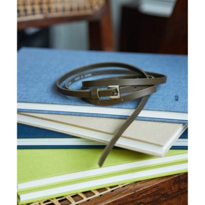 Whim Gazette(ウィム ガゼット)の【Hoaw.】レザーナローベルト通販