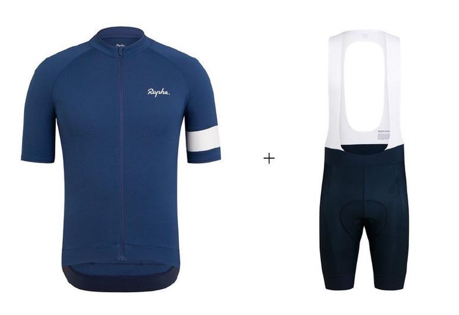 さと ラファ LS ジャージ 紺系 & 3/4 ビブショーツ セット 人気