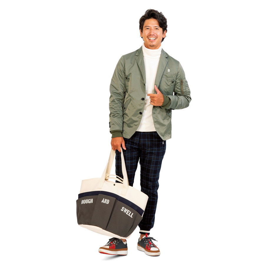 rough&swell ラフアンドスウェルゴルフトートバッグ / 青と茶色