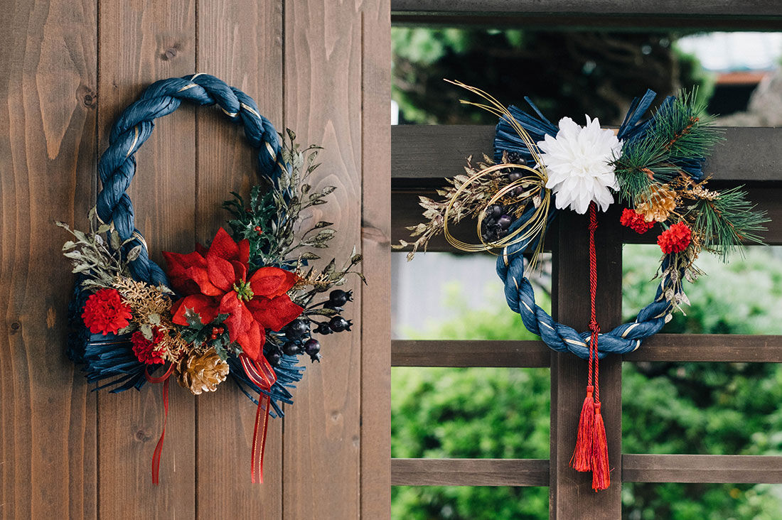 クリスマスお正月リース 節分リース 冬リース 杉リース クリスマス