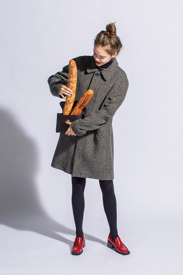 ツイードコート、ワンピース仕立て【本日のFUDGE GIRL-1月24日