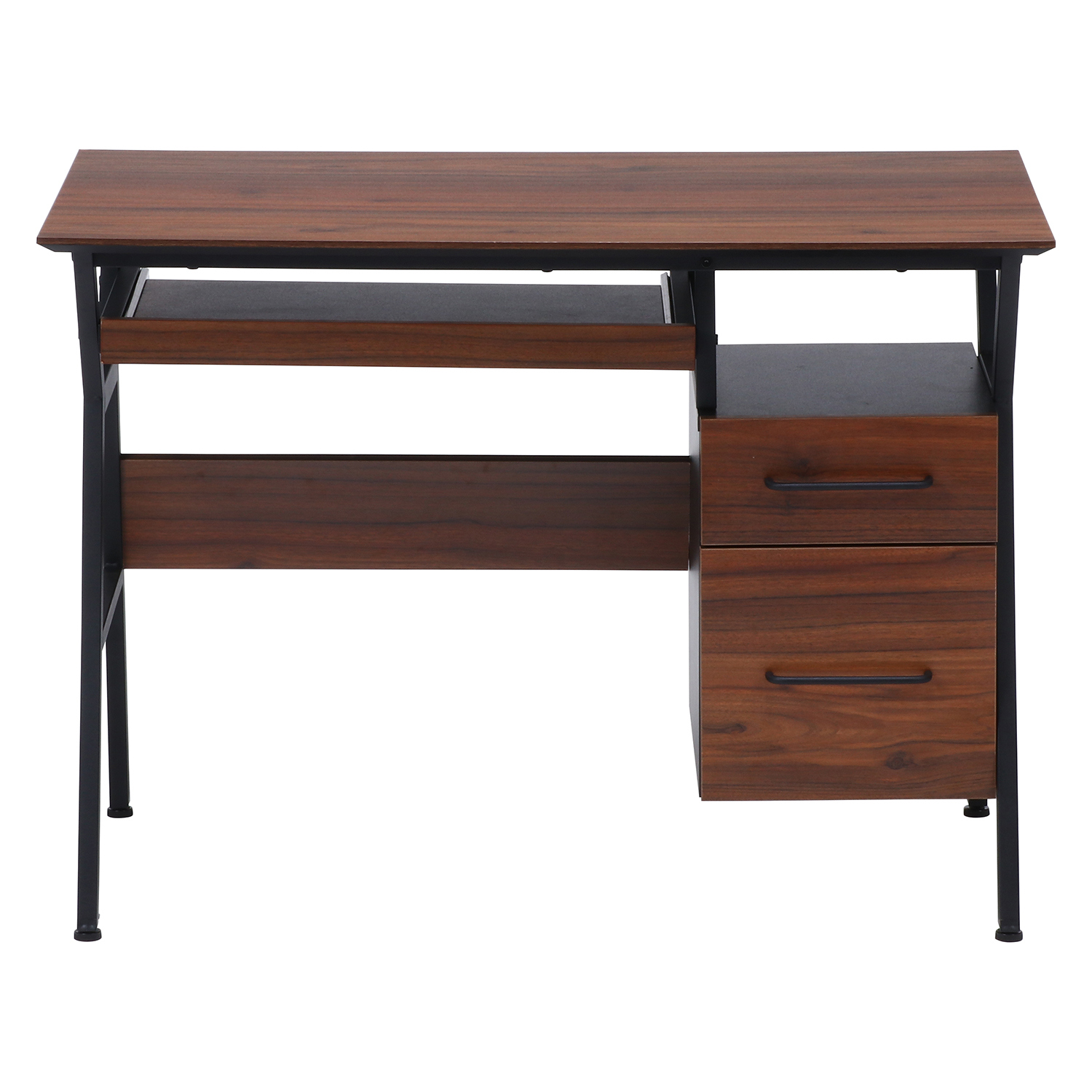 アンティーク調 机 ダークブラウン 4引き出し アンティーク調 机