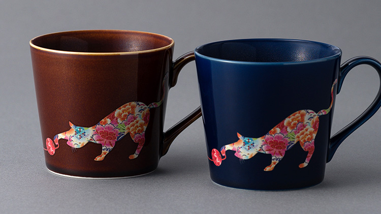 丸モ高木陶器】華猫のマグカップ 特別ペアセット | 藤巻百貨店