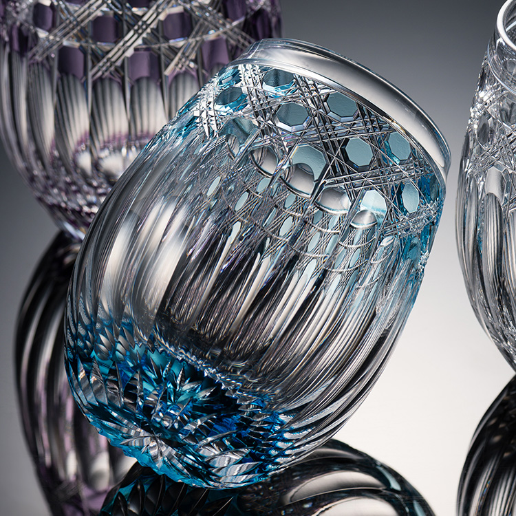 CENTENA】ワイン専用江戸切子 三耀八角籠目ブルームグラス | 藤巻百貨店