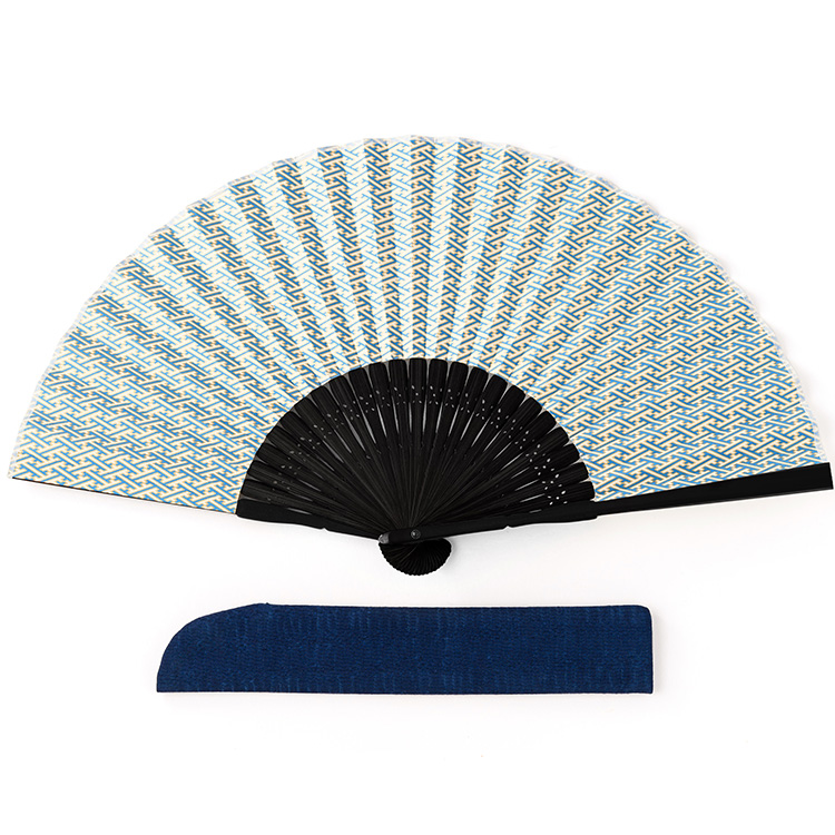 白竹堂×長谷川松寿堂】京友禅和紙紗綾形扇子 | 藤巻百貨店