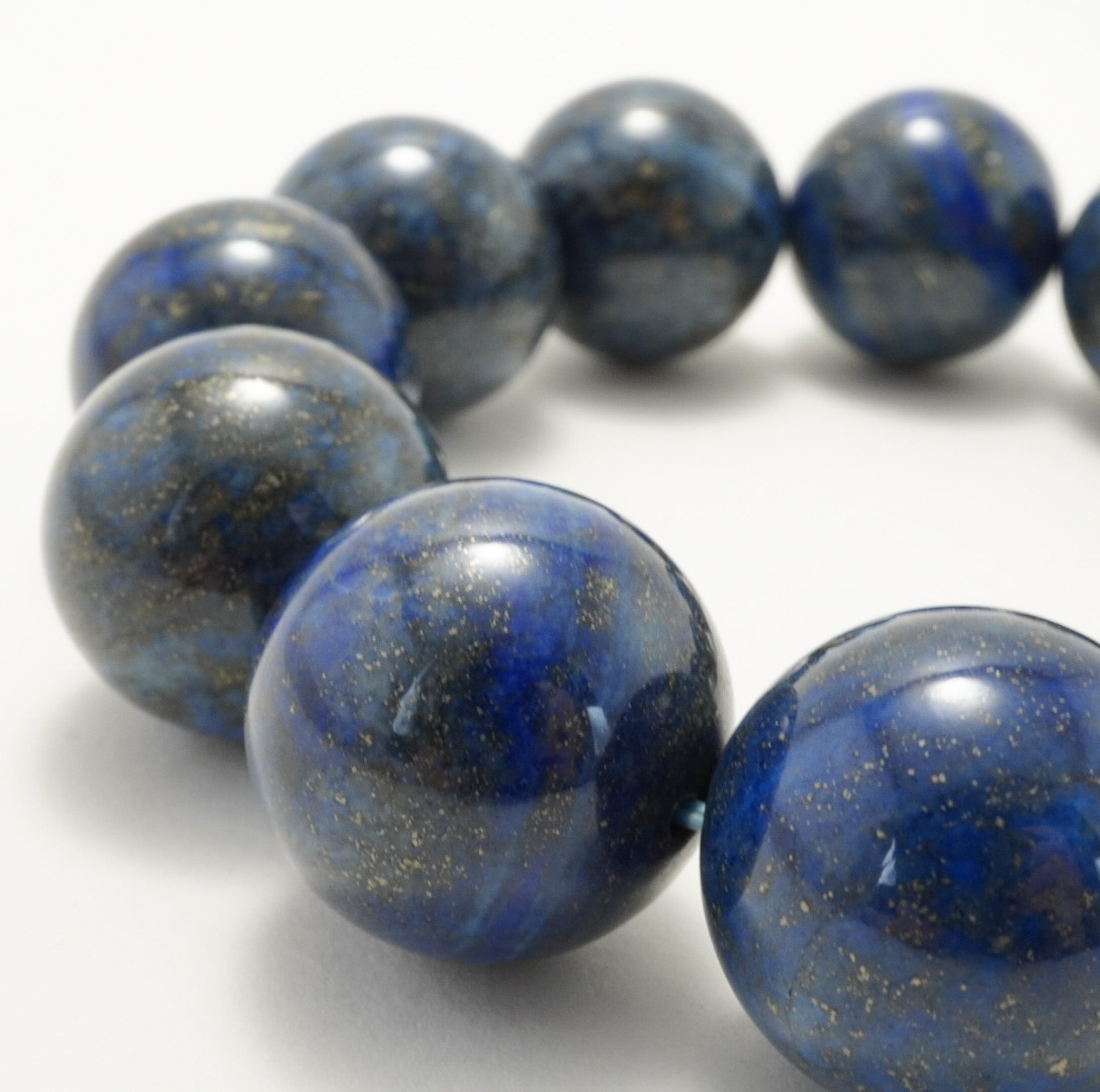 ラピスラズリ 18mm珠 大玉 パワーストーン ブレスレット – 福山 江原佛