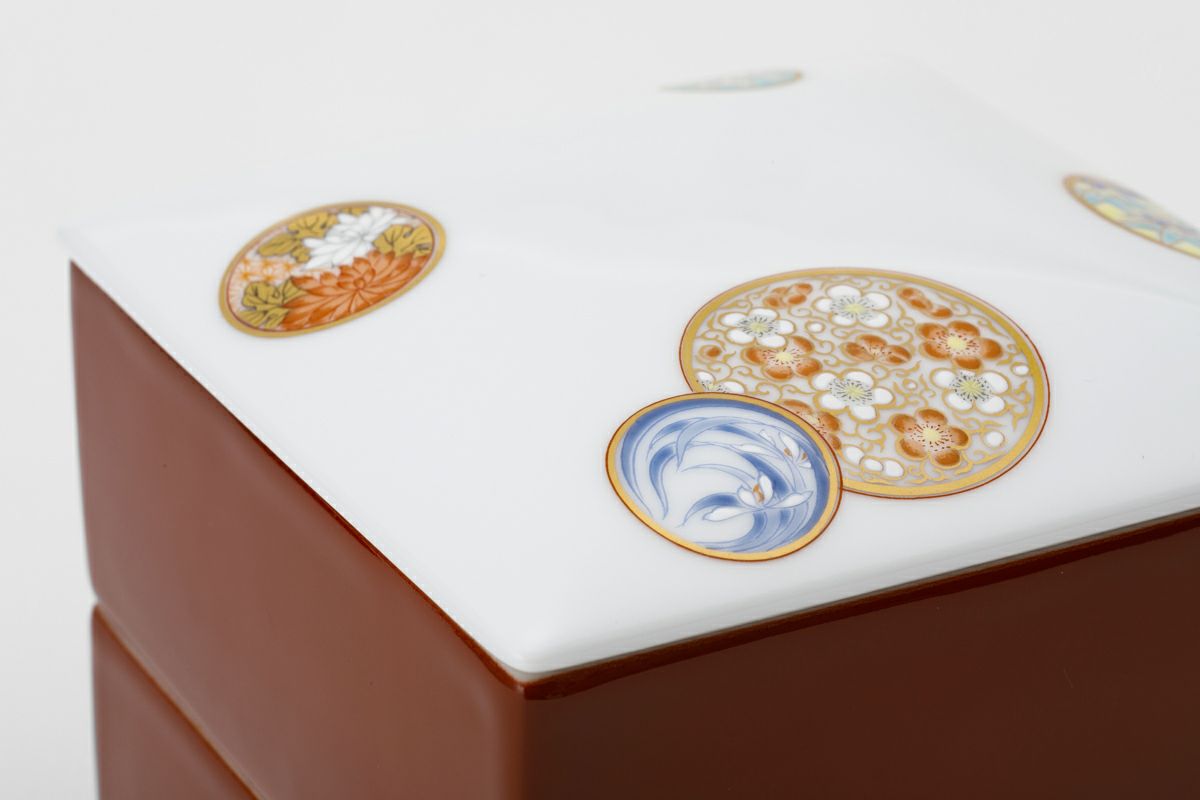 寿赤絵 角小二段重 | 有田焼 深川製磁｜公式オンラインストア