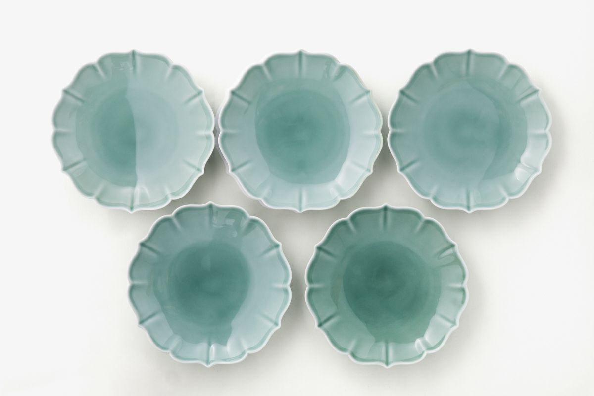 笹青磁 6号皿揃 | 有田焼 深川製磁｜公式オンラインストア