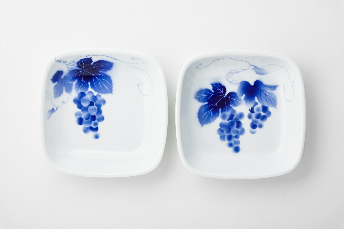 ブルーワイナリー ペア角大皿 | 有田焼 深川製磁｜公式オンラインストア